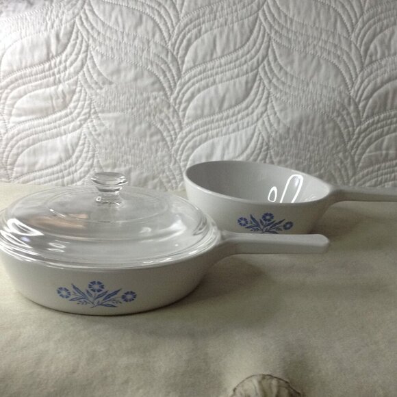 VTG Corning Ware Cornflower Blue Cookware; 3 pcs. Classic, Traditional, Retro - Picture 6 of 7
